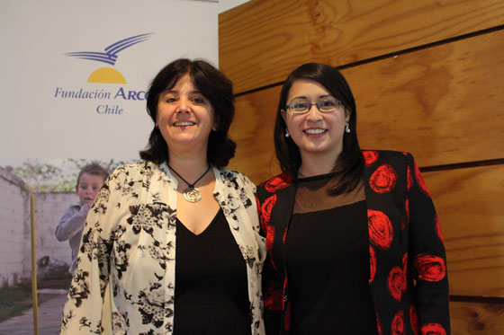 Daniela Eroles, directora de Educación Municipalidad de Renca y María Laura Berner, directora ejecutiva de la Fundación Arcor Chile